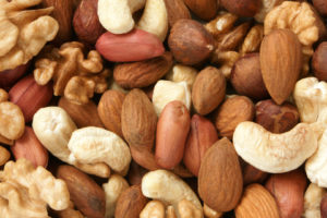 Peanuts, almonds, cashews